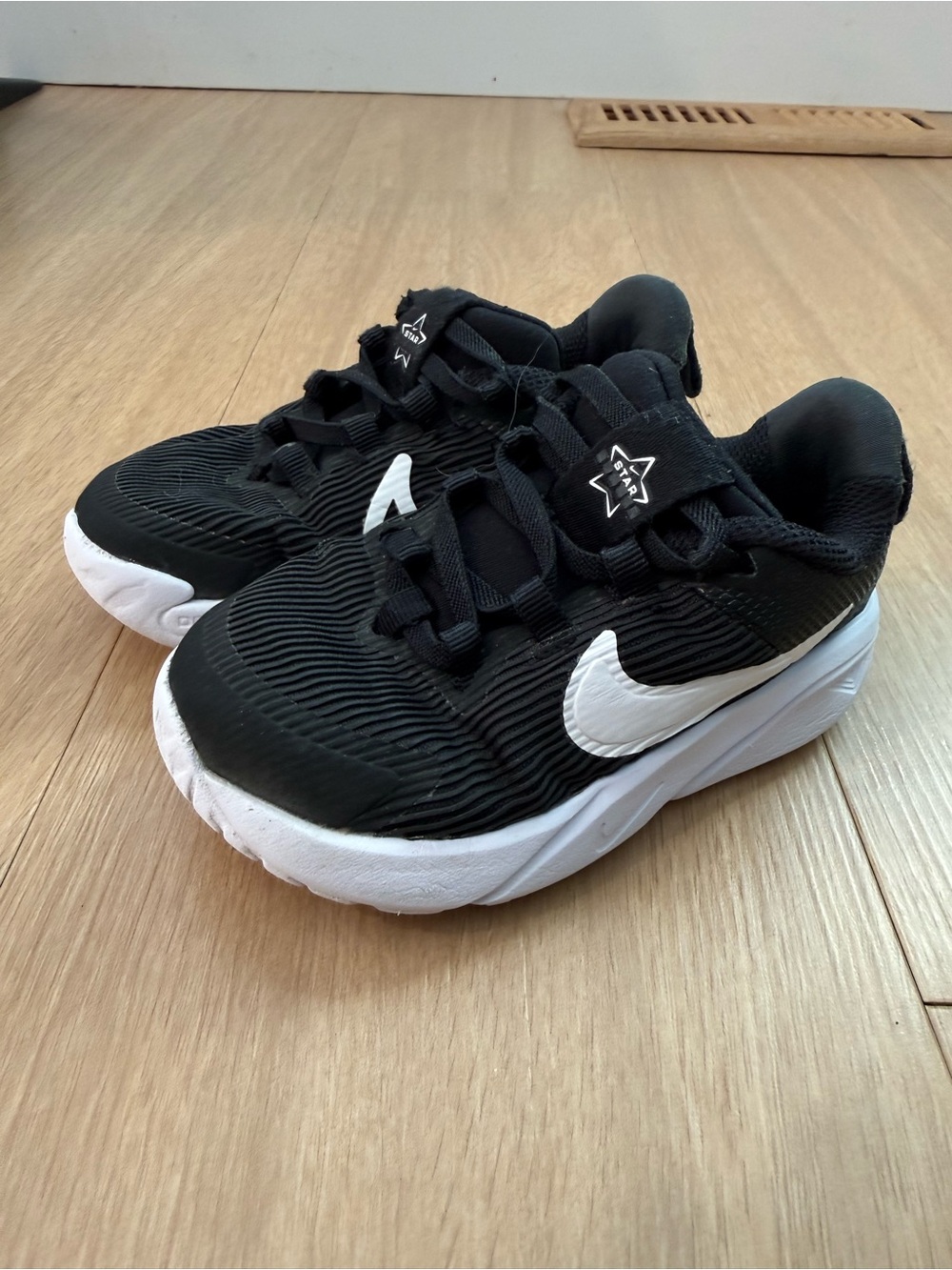 Nike Kids Black and White Low-Top Sneakers